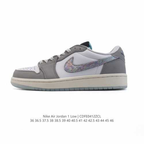 公司级 耐克 乔丹Air Jordan 1 Low Aj1 乔1 乔丹1代Aj1 低帮复古文化休闲运动篮球鞋，从1985 年面世的元年款汲取设计灵感，采用简洁大