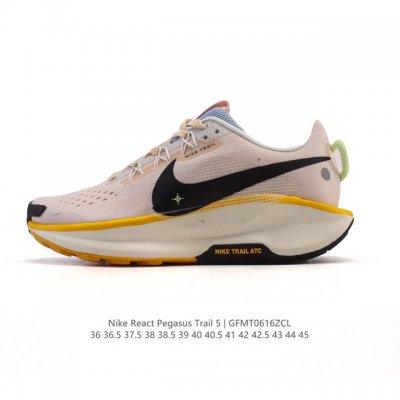 耐克 Nike Pegasustrail5男女士越野跑步鞋夏新款耐克飞马该鞋款搭载出众回弹的 Reactx 泡绵中底，多种地面，皆可轻松驾驭。采用别致设计。上脚