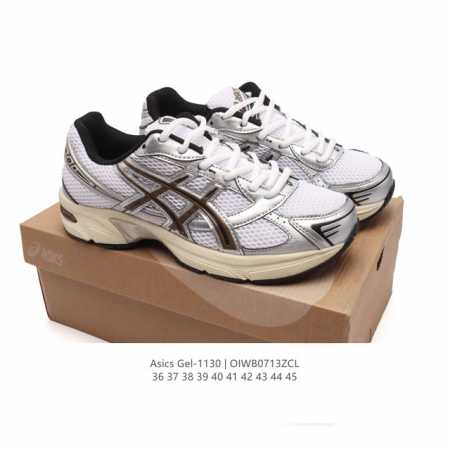 ASICS 亚瑟士 新款情侣健步减震复古鞋GEL-1 男女时尚透气运动潮流耐磨休闲鞋 。选用网眼与皮革相接，复古而富有层次感。网布搭配银色金属感线条，虎爪 Lo - 点击图像关闭