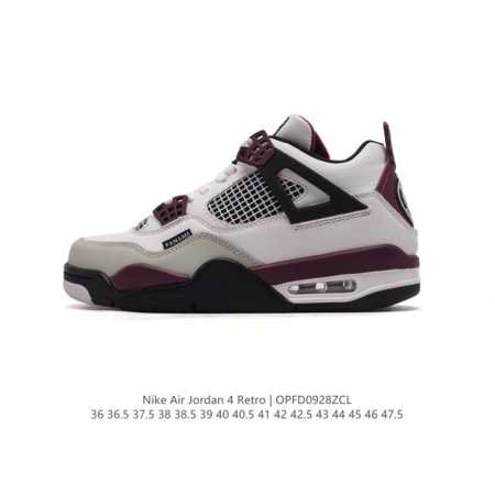 耐克 Nike Air Jordan 4 Retro Og 中帮 迈克尔 乔丹aj4代乔4 复古休闲运动文化篮球鞋。秉承轻量化的速度型篮球鞋设计思想完成设计，降 - 点击图像关闭
