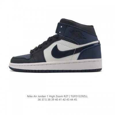 耐克 Jordan 乔丹 1 Zoom Air Retro High 经典复古篮球鞋 Aj1 乔丹1代 乔1运动鞋，优选Rb+Eva组合鞋底版，男女鞋真标，采用