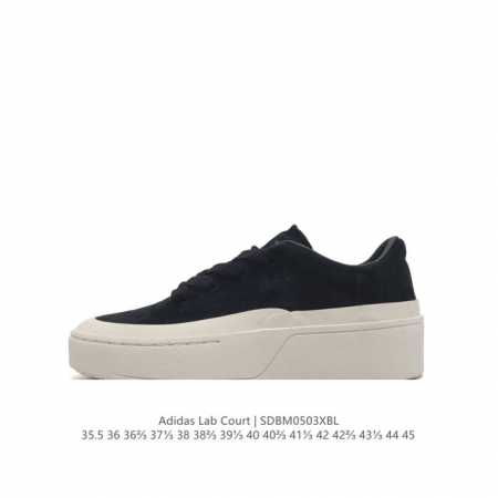 公司级 Adidas Labcourt 百搭休轻闲松适舒 耐磨透气低帮 鞋板 男女款同 色黑 鞋面使了用绒毛麂皮 ，鞋鞋和面连底接处用使了边包处理，起看来更精加 - 点击图像关闭