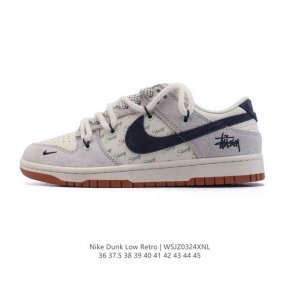340 【公司级】耐克 Nike Dunk Low Retro 运动鞋 2025年新款 经典复古板鞋 解构绑带 双鞋带。作为 80 年代经典篮球鞋款，起初专为硬