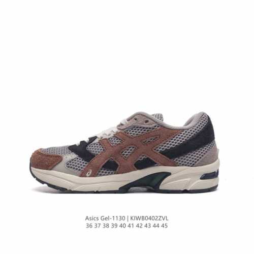 Asics 亚瑟士 新款情侣健步减震复古鞋gel-1130 男女时尚透气运动潮流耐磨休闲鞋 。选用网眼与皮革相接，复古而富有层次感。网布搭配银色金属感线条，虎爪