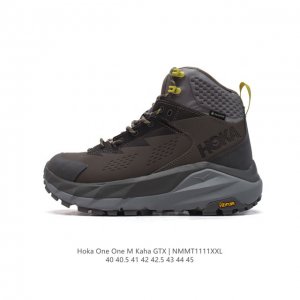 公司级 HOKA ONE ONE Kaha GTX 男子登山鞋高邦徒步鞋减震防水支撑 卡哈2防水版靴子 缓震登山运动鞋。双密度中底提高缓震性，延伸后跟带来稳定支