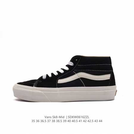 万斯vans范斯 经典系列 Sk8-Mid 中帮帆布鞋 休闲运动硫化板鞋 情侣鞋时尚复古男女鞋。 类型：男女鞋 码数：35 36 36.5 37 38 38.5 - 点击图像关闭