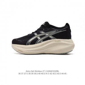 新品 Asics亚瑟士升级gel-Nimbus 27男跑鞋透气缓震回弹跑鞋n27跑步鞋该鞋款专为提高跑者舒适度和运动表现而设计，搭载了新型鞋面材料和更强的缓震性