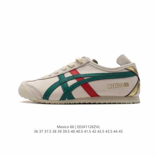Asics 亚瑟士 男女鞋真标半码制 配足弓鞋垫 日产经典老牌-鬼塚虎 Onitsuka Tiger Mexico 66经典墨西哥系列复古经典百搭板鞋休闲运动鞋