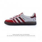 公司级 阿迪达斯 Adidas Originals Gazelle Indoor复古三叶草防滑透明橡胶板鞋经典运动鞋 2025年新款 Hello Kitty 猫