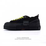 公司级 吴建豪个人新锐品牌Xvessel G.O.P Mule Slip On 重工解构厚底软木运动鞋 百搭乞丐风增高帆布面板鞋休闲男女鞋 包头运动拖鞋，古法手