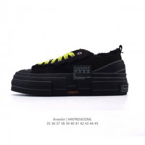 公司级 吴建豪个人新锐品牌Xvessel G.O.P Mule Slip On 重工解构厚底软木运动鞋 百搭乞丐风增高帆布面板鞋休闲男女鞋 包头运动拖鞋，古法手