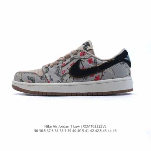 180 耐克 乔丹Air Jordan 1 Low Aj1 乔1 乔丹1代Aj1 2025年新款 刺绣梅花 丹顶鹤 蛇年限定 低帮复古文化休闲运动篮球鞋。该鞋款