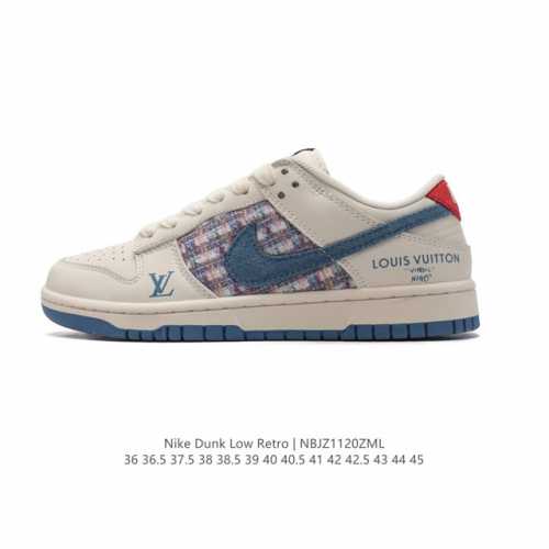 公司级 耐克 Nike Dunk Low 运动鞋复古板鞋 路易威登联名 作为 80 年代经典篮球鞋款，起初专为硬木球场打造，后来成为席卷街头的时尚标杆，现以经典