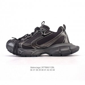 公司级 巴黎世家 Balenciaga 3Xl Sneakers 巴黎世家 十代网布系带低帮走秀复古老爹运动鞋 透气网纱 网面 材料和聚氨酯 磨损效果 鞋头边缘