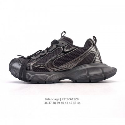 公司级 巴黎世家 Balenciaga 3Xl Sneakers 巴黎世家 十代网布系带低帮走秀复古老爹运动鞋 透气网纱 网面 材料和聚氨酯 磨损效果 鞋头边缘