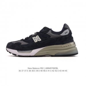 降价原价 元 公司级 新百伦New Balance 992 复古风格简约经典舒适百搭时尚休闲鞋缓震透气跑步鞋。鞋面采用猪皮革与织物相结合，尼龙网布在拼接工序上极