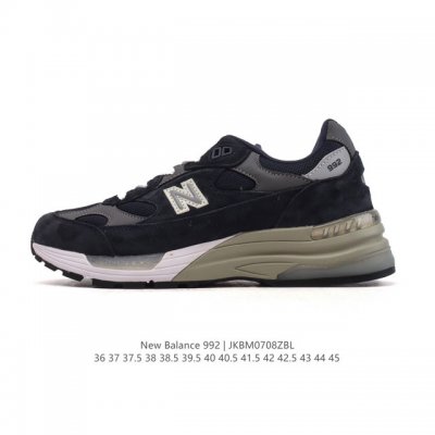 降价原价 元 公司级 新百伦New Balance 992 复古风格简约经典舒适百搭时尚休闲鞋缓震透气跑步鞋。鞋面采用猪皮革与织物相结合，尼龙网布在拼接工序上极