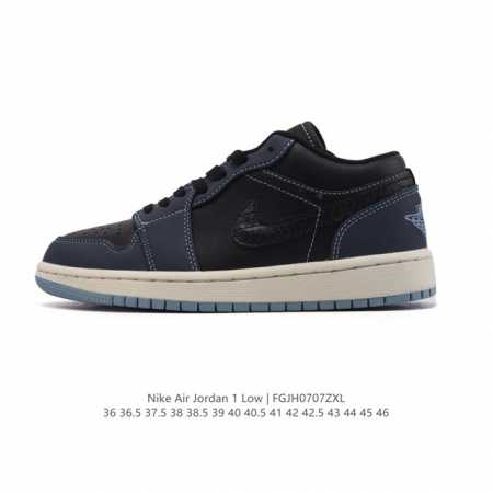 真标 耐克 乔丹Air Jordan 1 Low Aj1 乔1 乔丹1代Aj1 低帮复古文化休闲运动篮球鞋。从1985 年面世的元年款汲取设计灵感，采用简洁大方 - 点击图像关闭