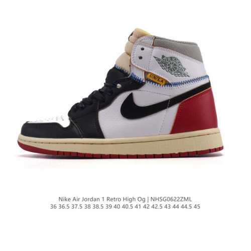公司级 耐克 Union X Air Jordan 1 Retro High Pk Nrg 高帮Aj1 乔丹一代经典复古运动篮球板鞋 洛杉矶品牌Union与Jo