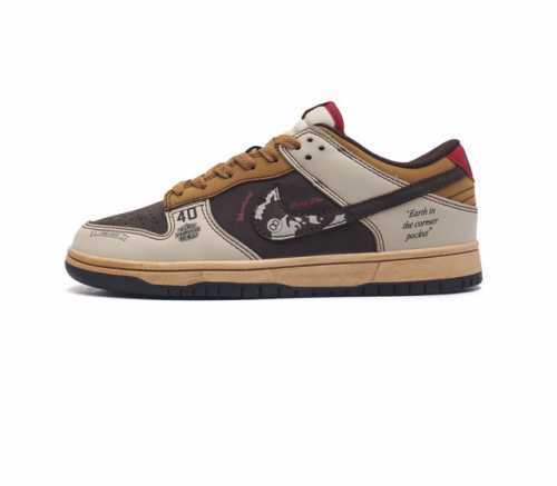 定制联乘日本青年人气动漫头文字d X Nike Sb Dunk Low Initial D Toyota Ae86 扣篮系列低帮休闲运动滑板板鞋 米白黑紫藤原拓