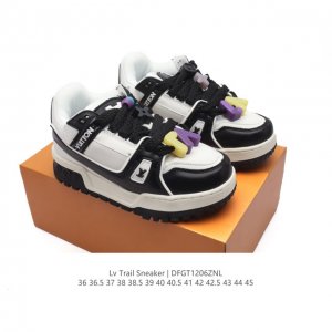 公司级 路易威登 Louis Vuitton Lv路易威登板鞋 时尚运动鞋 潮厚底增高鞋 。舒适防滑底和百搭性霸屏整个时尚娱乐圈，细节调整完美主义！采用柔软皮革