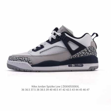公司级 耐克 Nike Jordan Spizike Low 经典爆裂纹复古运动篮球鞋！全新低帮造型吸睛！整双鞋在融合了 Air Jordan 经典鞋款中的标志 - 点击图像关闭