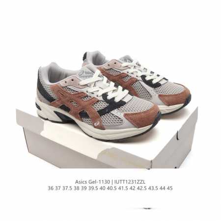 Asics 亚瑟士 新款情侣健步减震复古鞋gel-1 男女时尚透气运动潮流耐磨休闲鞋 。选用网眼与皮革相接，复古而富有层次感。网布搭配金属感线条，虎爪 Logo - 点击图像关闭