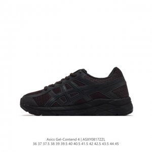 asics 亚瑟士 2024新款男女子gel-Contend 4缓震回弹透气跑步鞋 高颜值百搭入门级跑鞋多层网面织物+植绒材质构成了亚瑟士logo图案，具有很高