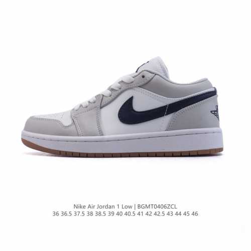 耐克 乔丹Air Jordan 1 Low Aj1 乔1 乔丹1代Aj1 低帮复古文化休闲运动篮球鞋，从1985 年面世的元年款汲取设计灵感，采用简洁大方的经典