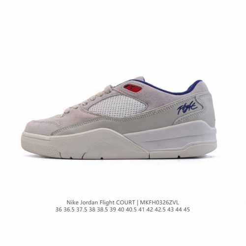 180 耐克 Nike 乔丹 Jordan Flight Court 时尚休闲 防滑耐磨 低帮运动鞋 复古篮球鞋 男女同款 Jordan「新鞋型」又来了！新配色