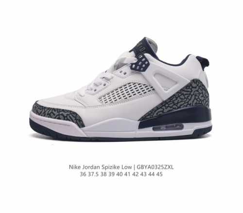 耐克 Nike Jordan Spizike Low 经典爆裂纹复古运动篮球鞋 全新低帮造型吸睛 整双鞋在融合了 Air Jordan 经典鞋款中的标志性元素之