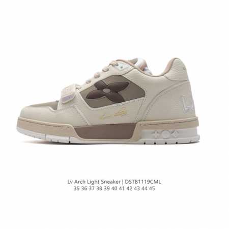 公司级 路易威登louis Vuitton Arch Light Sneakers Lv真皮拼色减震网面运动弓型舞蹈复古老爹运动鞋。原装配件5D效果礼盒及全套原 - 点击图像关闭