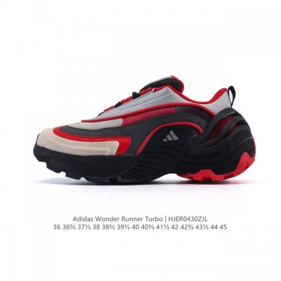 新品 阿迪达斯新款 Adidas Fos系列Wonder Runner Turbo厚底运动鞋阿迪达斯轻运动鞋舒适防滑耐磨 低帮缓震跑步鞋 厚底增高男女同款老爹鞋