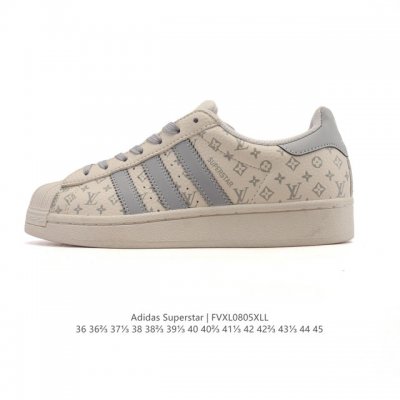 公司级 阿迪达斯 Adidas Superstar 2025年新款鞋子 蛇年新款经典贝壳头系列新款休闲板鞋潮流男女士运动鞋。鞋面柔软皮革拼接材质 标志性的贝壳鞋