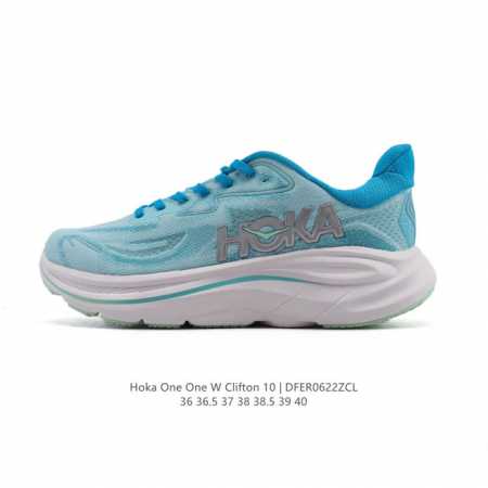 新款 Hoka One One 推出升级 Clifton 10 克利夫顿10代 女士休闲跑步鞋轻量缓震运动鞋。Hoka One One的Clifton克利夫顿系 - 点击图像关闭