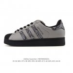 阿迪达斯 Adidas Superstar 2025年新款鞋子 经典贝壳头系列 新款休闲板鞋潮流男女士运动鞋 。鞋面皮革拼接材质 标志性的贝壳鞋头，简约的线条。