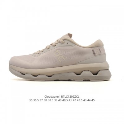 新品 昂跑 On 男女子25新款跑步鞋 Cloudzone 透气支撑缓冲抓地超轻 冰白灰色 On昂跑Cloudzone 2025春夏时尚休闲运动鞋以科幻短片 Z