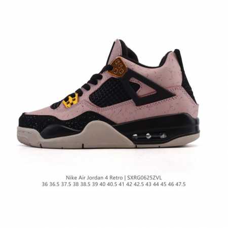 真标 耐克 Nike Air Jordan 4 Retro Og迈克尔 乔丹Aj4代乔4 中帮复古休闲运动文化篮球鞋。秉承轻量化的速度型篮球鞋设计思想完成设计， - 点击图像关闭
