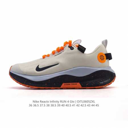 耐克 Nike Infinity Run 4 Gore-Tex 男女子防水公路跑步鞋 厚底增高百搭老爹运动鞋。Nike Reactx 泡绵提供高出 Nike R - 点击图像关闭