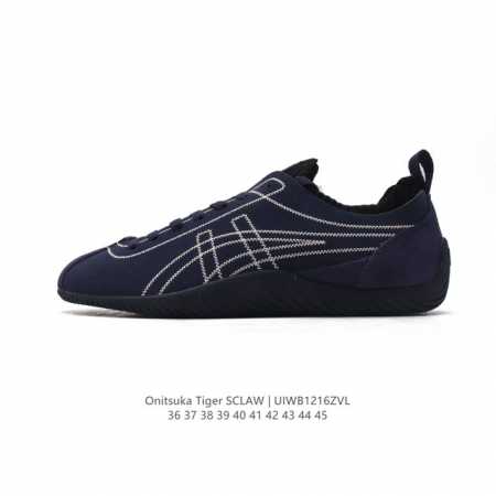 亚瑟士 Onitsuka Tiger鬼塚虎 Sclaw 轻便舒适 防滑耐磨透气支撑 低帮 生活休闲鞋 男女同款，复古美学极简风格，配色独具个性又超级好看。鞋口织 - 点击图像关闭