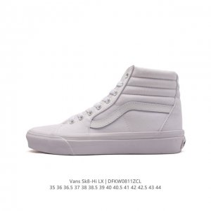 vans 范斯sk8-Hi 男女高帮滑板鞋-复古休闲运动鞋-Vans范斯。Vans推出的sk8-Hi板鞋，以经典的款性和高帮设计呈现，鞋面采用优质皮革材质打造，