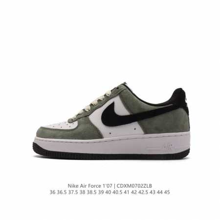 耐克 Nike Air Force 1 '07 Low 空军一号含气垫 低帮百搭厚底增高休闲运动板鞋。柔软、弹性十足的缓震性能和出色的中底设计，横跨复古与现代的 - 点击图像关闭