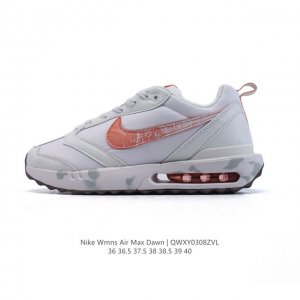 180 【公司级】耐克 Nike Air Max Dawn 黎明系列 低帮气垫百搭休闲运动慢跑鞋，从配色上彰显出浓厚的复古气质。最大的亮点当属鞋型设计上加入结构