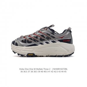 公司级 HOKA ONE ONE Mafate Three 2 男女子跑步鞋 越野跑新配色！采用 Mafate Speed 2 缓冲性良好的底部单元，搭载有快速