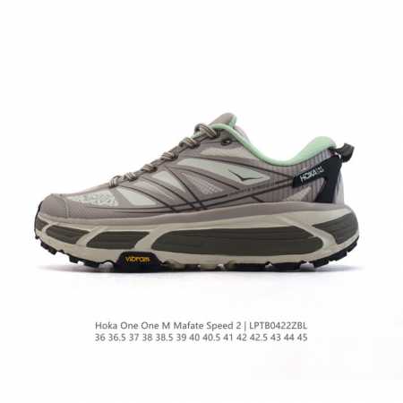 公司级 玛法特二代 Hoka One One Mafate Speed 2 Low 轻量低帮户外越野跑鞋 户外山脉越野轻量运动跑鞋。鞋面用轻的无缝架构，鞋带用了 - 点击图像关闭
