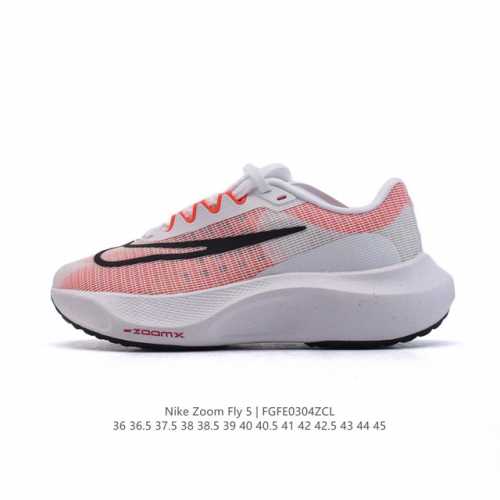 170 耐克(Nike) Zoom Fly 5 运动鞋男女士公路跑鞋竞速跑步鞋厚底增高老爹鞋。采用耐用的设计，不仅可以部署在您最喜欢的比赛的起跑线上，还可以部署