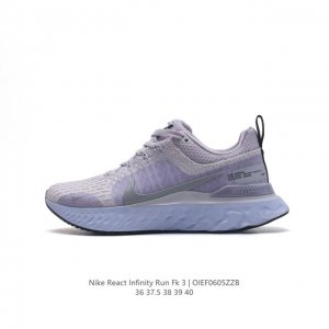 耐克女鞋nike React Infinity Run Fk 轻便透气缓震跑步鞋。专为帮助减少跑步伤害而设计，系带设计，释放鞋款潜力，助力一路畅跑。Nike R