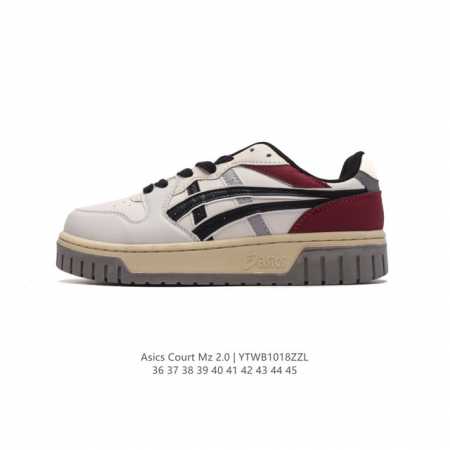 亚瑟士 Asics Court Mz 2.0 中性学院系列 低帮厚底增高休闲运动板鞋 软质牛培皮鞋面 男鞋女鞋百搭舒适板鞋 情侣经典时尚复古板鞋。性价比很不错， - 点击图像关闭