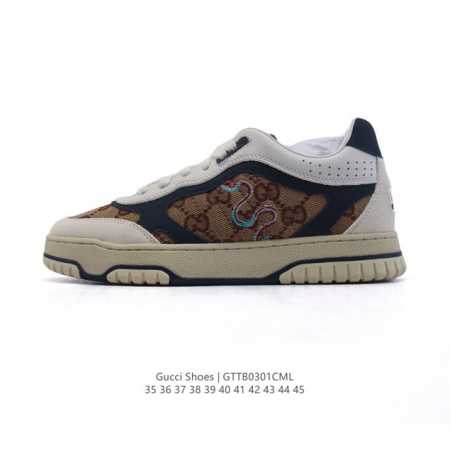 公司级 Gucci 古驰 百搭休闲运动板鞋。明星同款 小红书爆款老花 小白鞋 厚底增高男女士运动鞋 织物鞋面真标 2024Ss新色，经典高奢品牌Gucci古驰 - 点击图像关闭