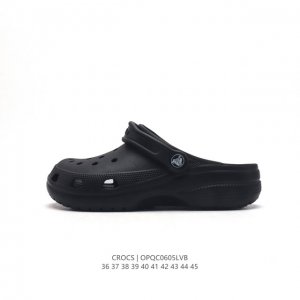 Crocs 沙滩洞洞鞋 男女休闲厚底增高凉拖鞋 卡骆驰杨幂同款 厚底增高凸显大长腿沙滩鞋 选择尺码时 建议选大一码 脚感更舒适 这款没有鞋盒 类型：男女鞋 尺码